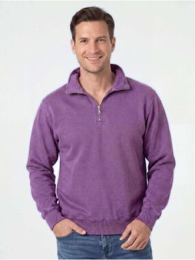 Peter Millar 1/4 Zip Cotton Men’s Purple Pullover Size Large